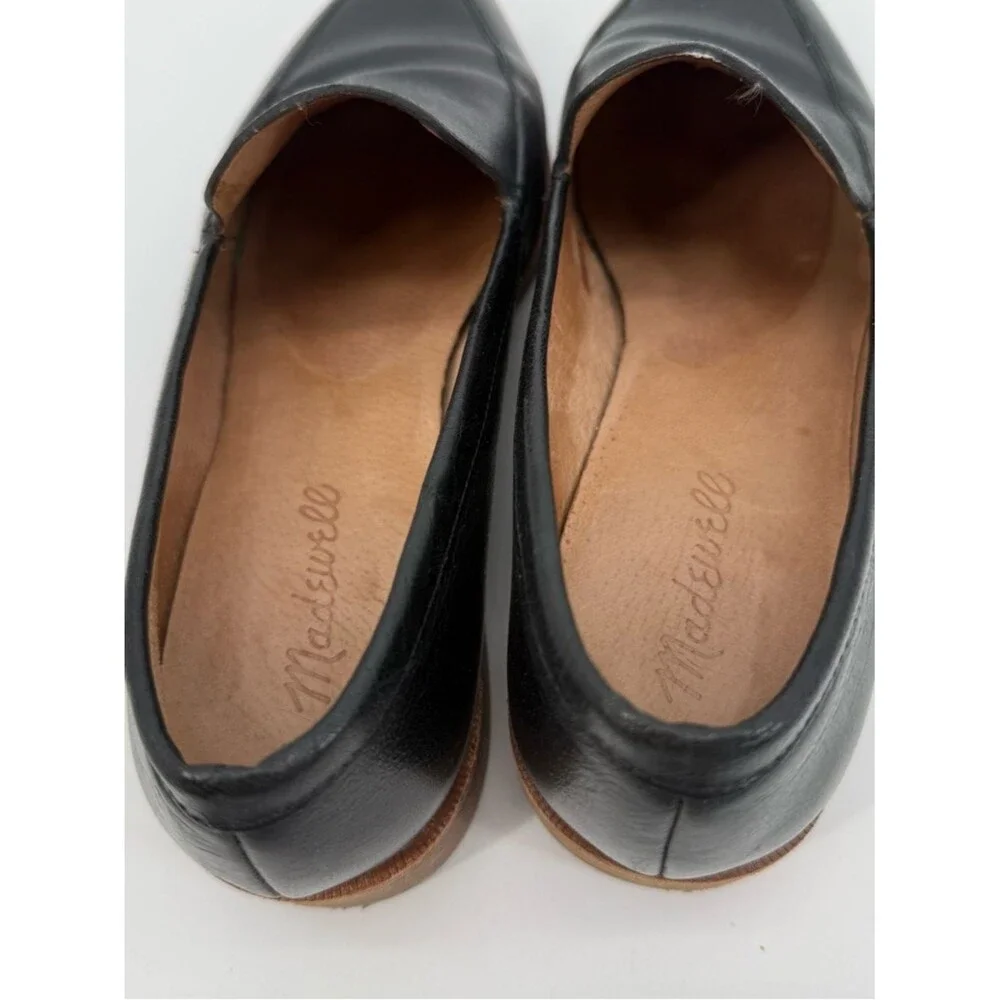 Madewell Black Leather Loafers Frances Classic Size 8 Business